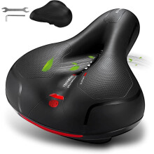 Sillín de bicicleta de gel, asiento ergonómico con funda impermeable y transpirable para bicicleta de