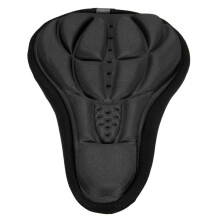 (Negro) Asiento de bicicleta de gel 3D, cómodo y suave, funda de cojín para bicicleta de montaña y carretera