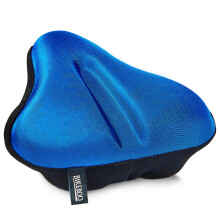Cojín de asiento de bicicleta Bikeroo - Funda ancha ajustable de gel acolchada para hombres y mujeres