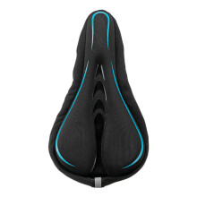Sillín de bicicleta de montaña MTB (azul) Asiento de silicona Funda de cojín acolchada suave