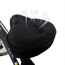Funda de cojín de gel para asiento de bicicleta estática, diseño ergonómico para sillín de bicicleta