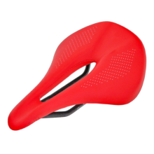 Sillín de fibra de carbono Sillín de bicicleta de carretera Sillín ultraligero Rojo