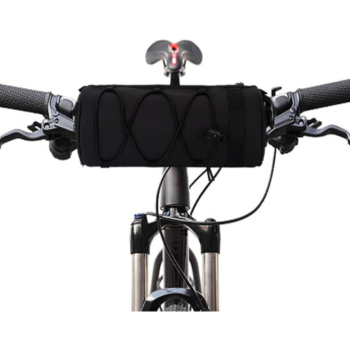 Sac De Guidon Vélo BULLSPANN 5L – Sac Avant VTT Route Polyester 600D Réfléchissant, Bandoulière, Gris Argenté/Noir