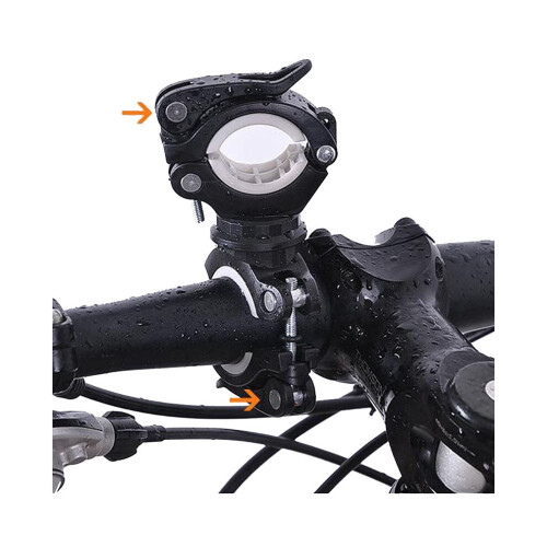 BIKIGHT Support de lampe de poche pour vélo, rotation à 360, support de fixation multifonction pour