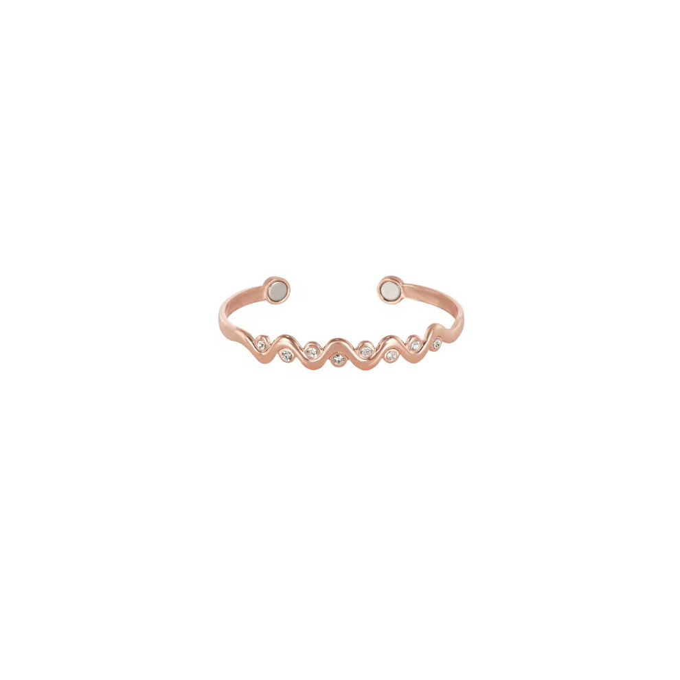 Sparkling Magnetic Copper Bracelet - 4.5mm Slim CZ Diamond Jewelry