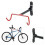 Support mural pour vélo ADEPTNA avec crochets et vis de fixation 1