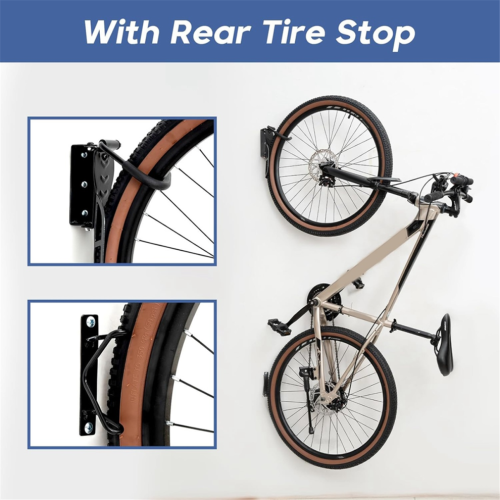1 porte-vélos pivotant pour garage, fixation murale 1