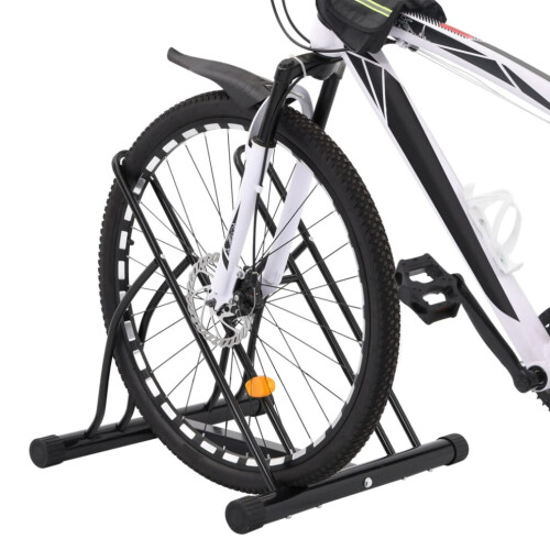Support de vélo sur pied pour 2 vélos, support de sol en acier, vidaXL 1