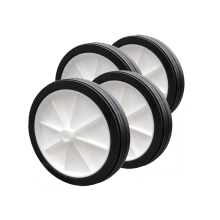 4 inch wielstabilisatorwielen met rubberen band - 8 mm boring - verpakking van 4