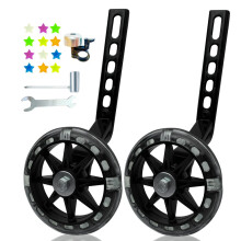 DDJKCZ Zijwieltjes voor Kinderfiets Flash Mute Big Wheel Compatibel met 12 14 16 18 20 inch Single