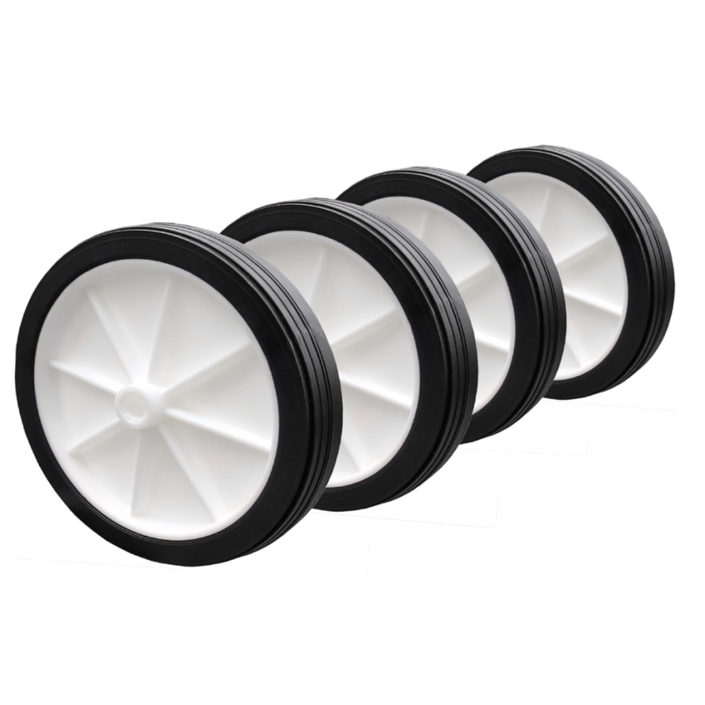 Roues stabilisatrices blanches de 4 pouces avec alésage de 6 mm - lot de 4