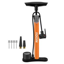 Bomba de bicicleta Jsdoin, bomba de pie de alto rendimiento con válvulas Presta y Schrader.