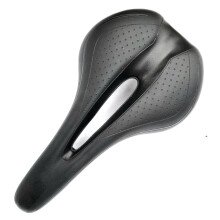 (Negro) Sillín de bicicleta de montaña de carretera con gel cómodo y acolchado para ciclismo