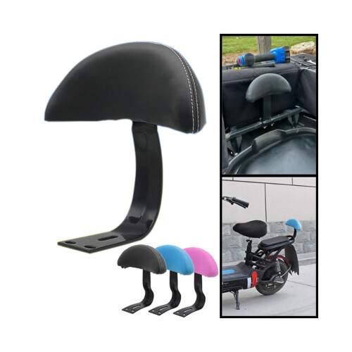 (Black) Electric Bicycle Rear Seat Backrest Support | Universal Rear Backrest 2