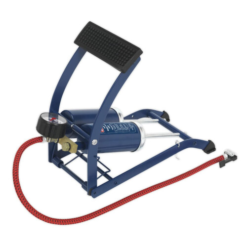 Bomba de pie Sealey Fp2 Twin Barrel, roja 2