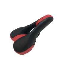(Rojo) Asiento de bicicleta cómodo para hombre, cojín acolchado para sillín de bicicleta para hombre