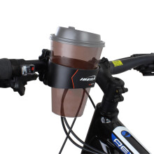 Porte-gobelet de guidon Ibera noir avec fixation multidirectionnelle pour vélos de ville et de route