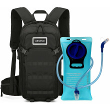 Sac à dos d'hydratation Arvano 16 L, sac à dos de cyclisme avec poche à eau 2 L pour femmes et hommes,