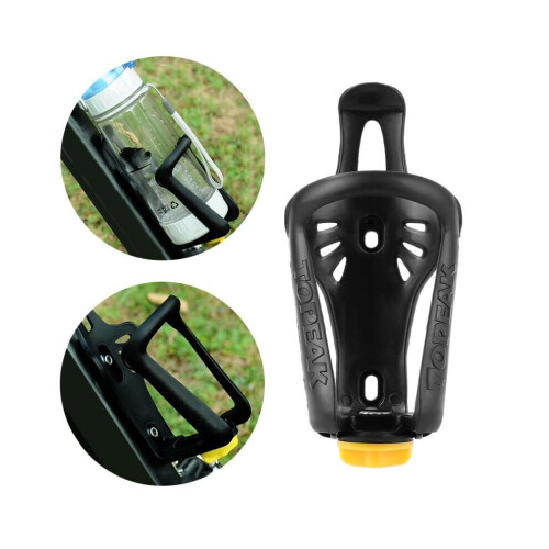 Portabidón de plástico ajustable para bicicleta de montaña.