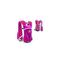Sac à dos d'hydratation unisexe 5,5 L pour course à pied (rose rouge - M/L)