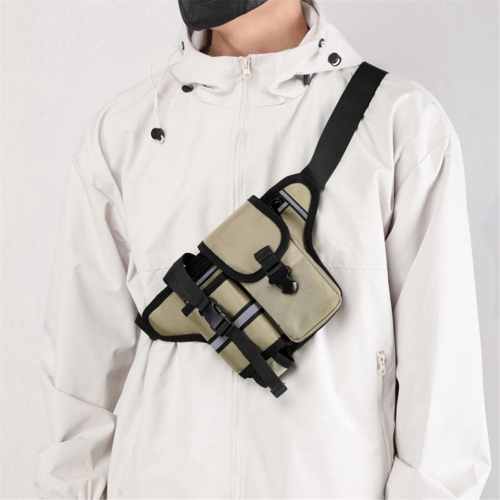 Sac banane de randonnée avec porte-bouteille, noir 1