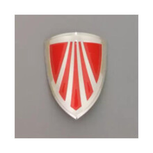 (Red Trek) Autocollants de badge de tête en alliage pour cadre de vélo BMX, vélo de route, potence,