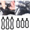 Lot de 12 sangles de fixation en silicone pour vélo, éclairage, lampe torche, phare 4
