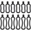Lot de 12 sangles de fixation en silicone pour vélo, éclairage, lampe torche, phare 1