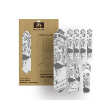 (Cadre-Autocollant de cadre de vélo de beauté noir et blanc) Ruban de protection de cadre de vélo de