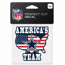 Autocollant WinCraft Dallas Cowboys Slogan Perfect Cut Color 4 x 4