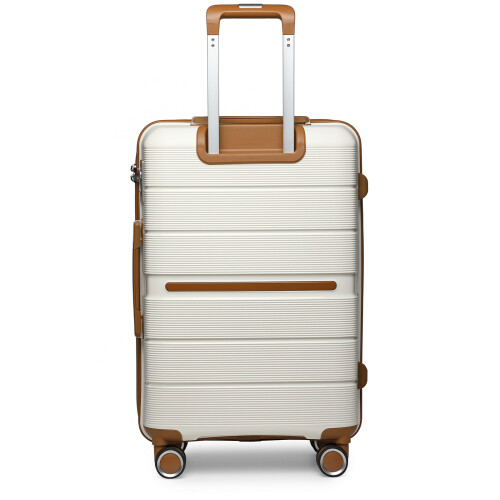 (cream) 24+28 inches British Traveller Hard Shell Suitcase 2