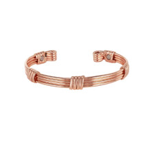 Women's Magnetic Copper Energy Bracelet - 7mm Wide Adjustable Health Bangle