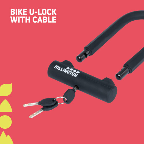 Candado en U para bicicleta con cable HILLINGTON 1