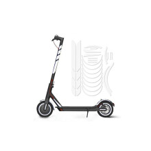 Autocollant réfléchissant de protection pour moyeu de roue de scooter électrique (blanc)