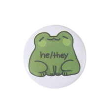 (XZ6389) Badge de vélo en alliage élégant en forme de grenouille géométrique pour tenues unisexes tendance