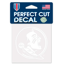 Autocollant blanc WinCraft NCAA Florida State Seminoles 4x4 Perfect Cut, taille unique, couleur de l'équipe
