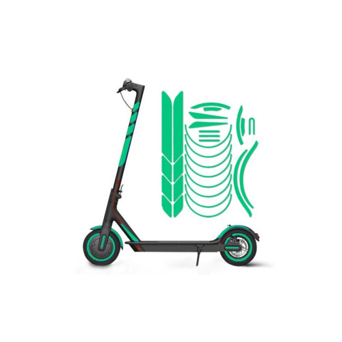 (vert) Autocollant réfléchissant de protection pour moyeu de roue de scooter électrique 1