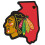 Chicago Blackhawks Decal Home State Pride -tyyli 1