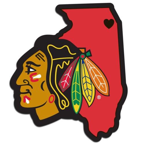 Chicago Blackhawks Decal Home State Pride -tyyli