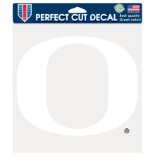 Autocollant blanc coupe parfaite NCAA Oregon Ducks 8 x 8 pouces