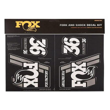 Kit d'autocollants pour fourche et amortisseur Fox Racing Shox Heritage, argent, taille unique