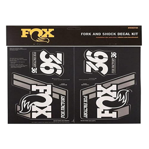 Fox Racing Shox Heritage Gabel- und Stoßdämpfer-Aufkleber-Set, Silber, Einheitsgröße