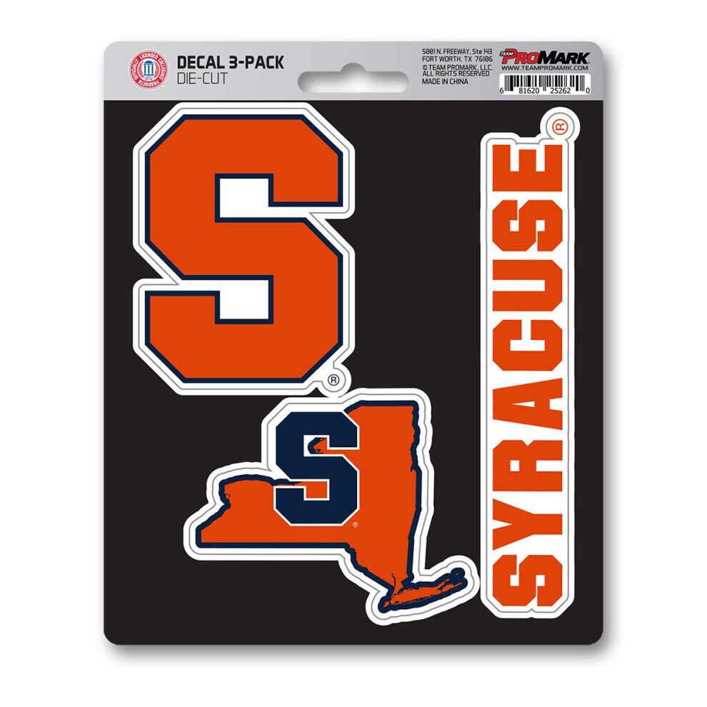 Lot de 3 autocollants découpés orange Syracuse
