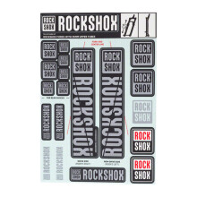 Rockshox Unisex-Aufkleber-Set für Vorderradfederung, 35 mm, Polargrau, My18 Pike/Lyrik/Yari/Domain/Revelation