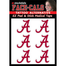 Wincraft NCAA Alabama Crimson Tide Gesichtstattoos, Teamfarben, Einheitsgröße