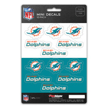 Lot de 12 mini-autocollants des Dolphins de Miami