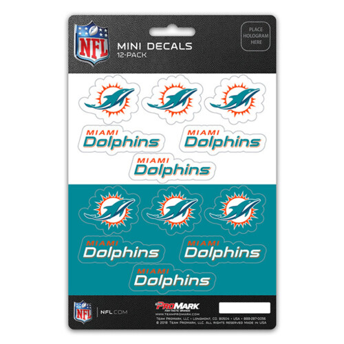 Miami Dolphins Aufkleber-Set Mini, 12er-Pack
