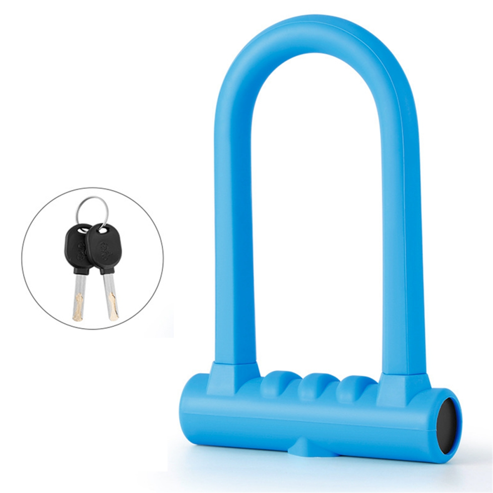Antivol pour vélo, VTT, vélo de route, antivol en U en silicone, pour casque de moto, vélo, scooter