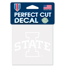 Iowa State Cyclone Decal 4x4 Perfect Cut White