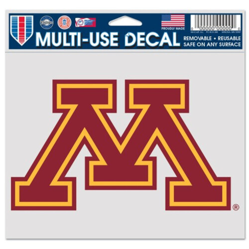 Autocollant Minnesota Golden Gophers 5x6 multi-usage couleur